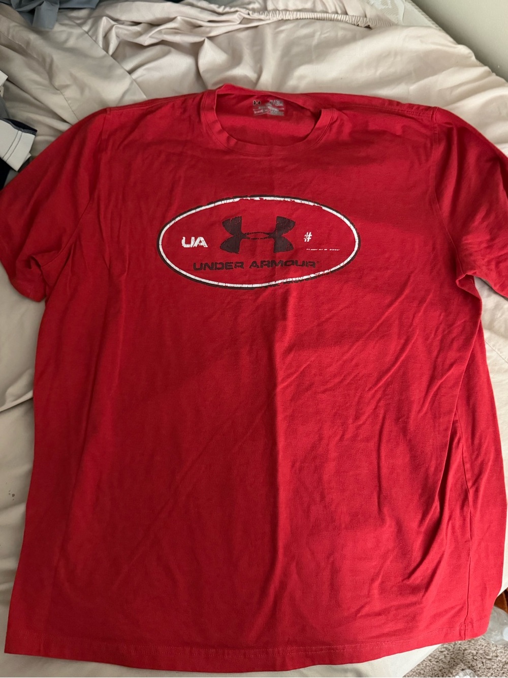 Under Armour Men's Red Short-Sleeve Logo Tee